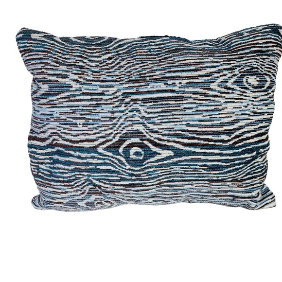 Winter Decorative Tapestry Throw Pillow Ice Skating Snowman Baby Bear Signed - Picture 2 of 9